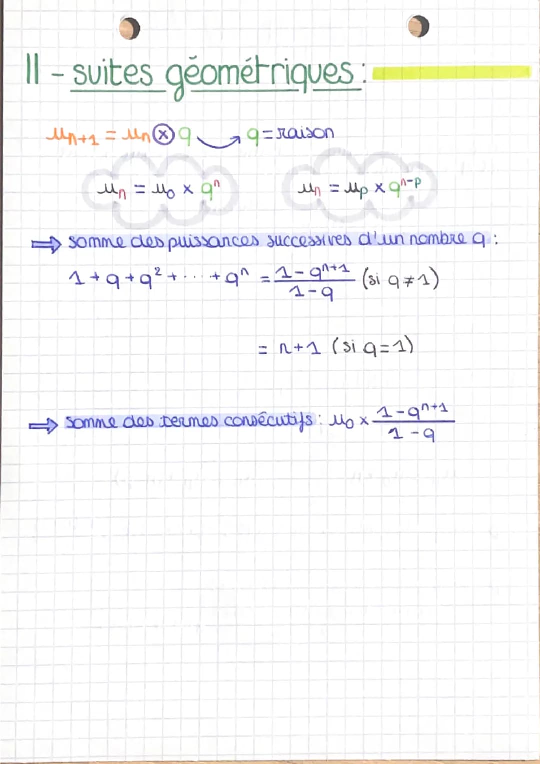 • chapitre 2:•
Suites numériques
une suite numeriqueu est une fonction qui à tout
nEiN associe un nombre ⓇR note
Unelle peut
être definie
Sa