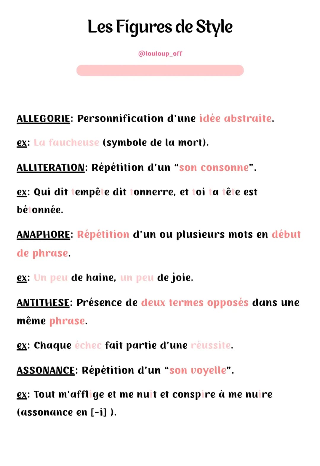 Les Figures de Style