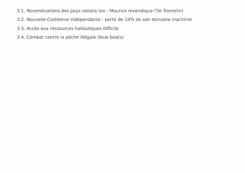 Les enjeux de la
présence française dans
les mers et les océans
Des enjeux économiques
Des enjeux géostratégiques
Des enjeux environnementau
