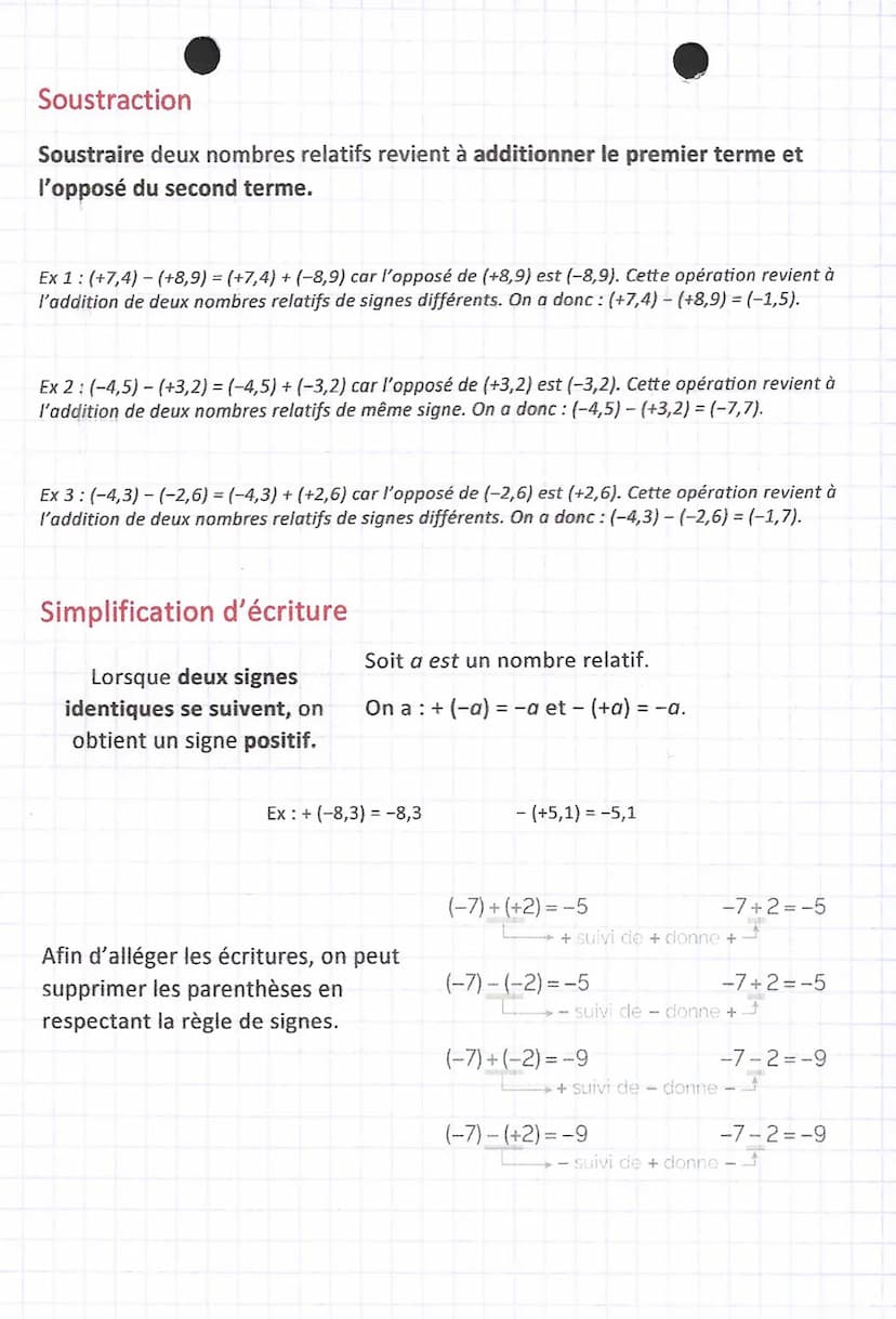 Addition
Pour effectuer l'addition de deux nombres relatifs, il faut répondre aux deux
questions suivantes :
Quel est le signe du résultat?
