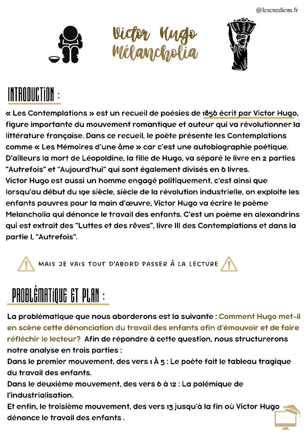 Découvre 'Melancholia' de Victor Hugo: Poésie et Explications Simples