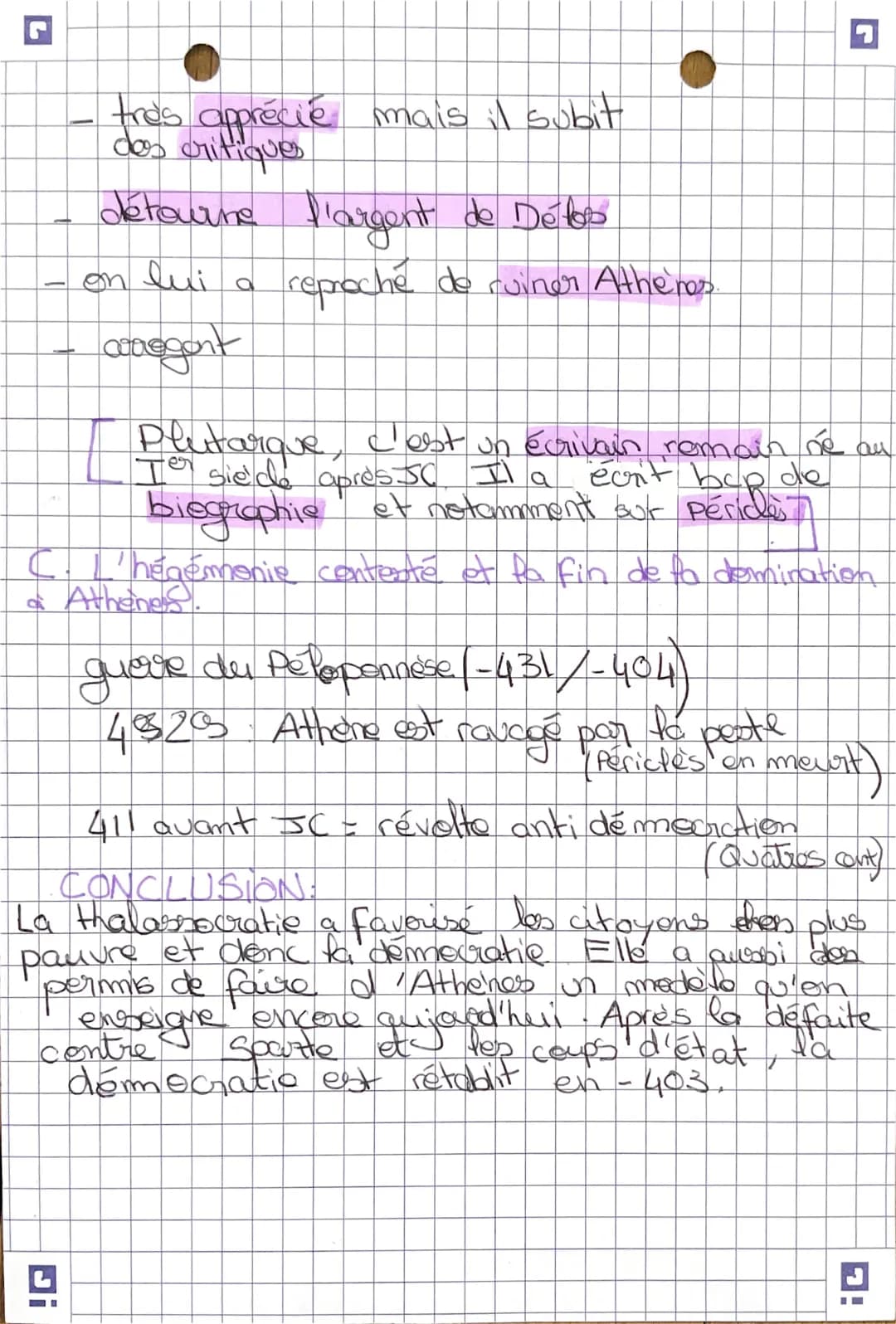 A retenir sur Péricles.
15 for stratego, entre 445 et 429 avant JC
très bon orateur
thist guit
a remporté de nombreuses victoires
sen presti