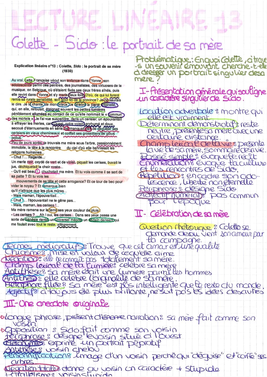 Lecture Linéaire - Sido