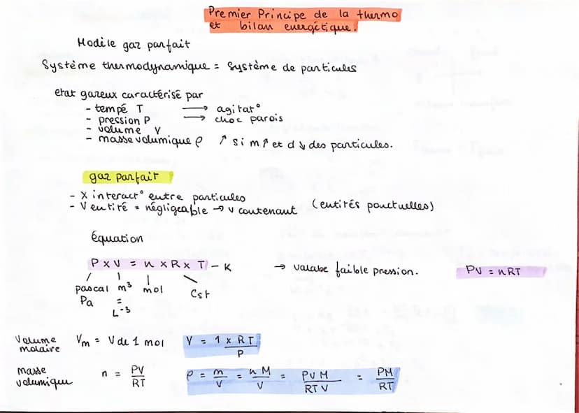 u energie interne
U = E₁₂μ + E₁²μ - agitato
тесл
рм
(interact
→ distance & particules.
O
NRJ tatale d'un système.
E
tot
E
Au
m
Le premier pr