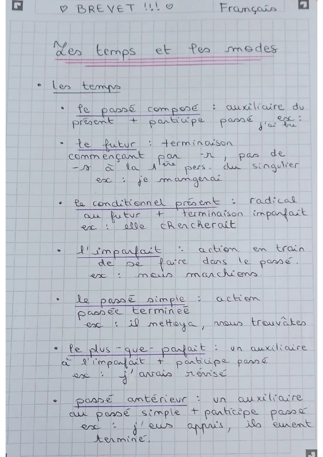 Français, les temps et les modes !