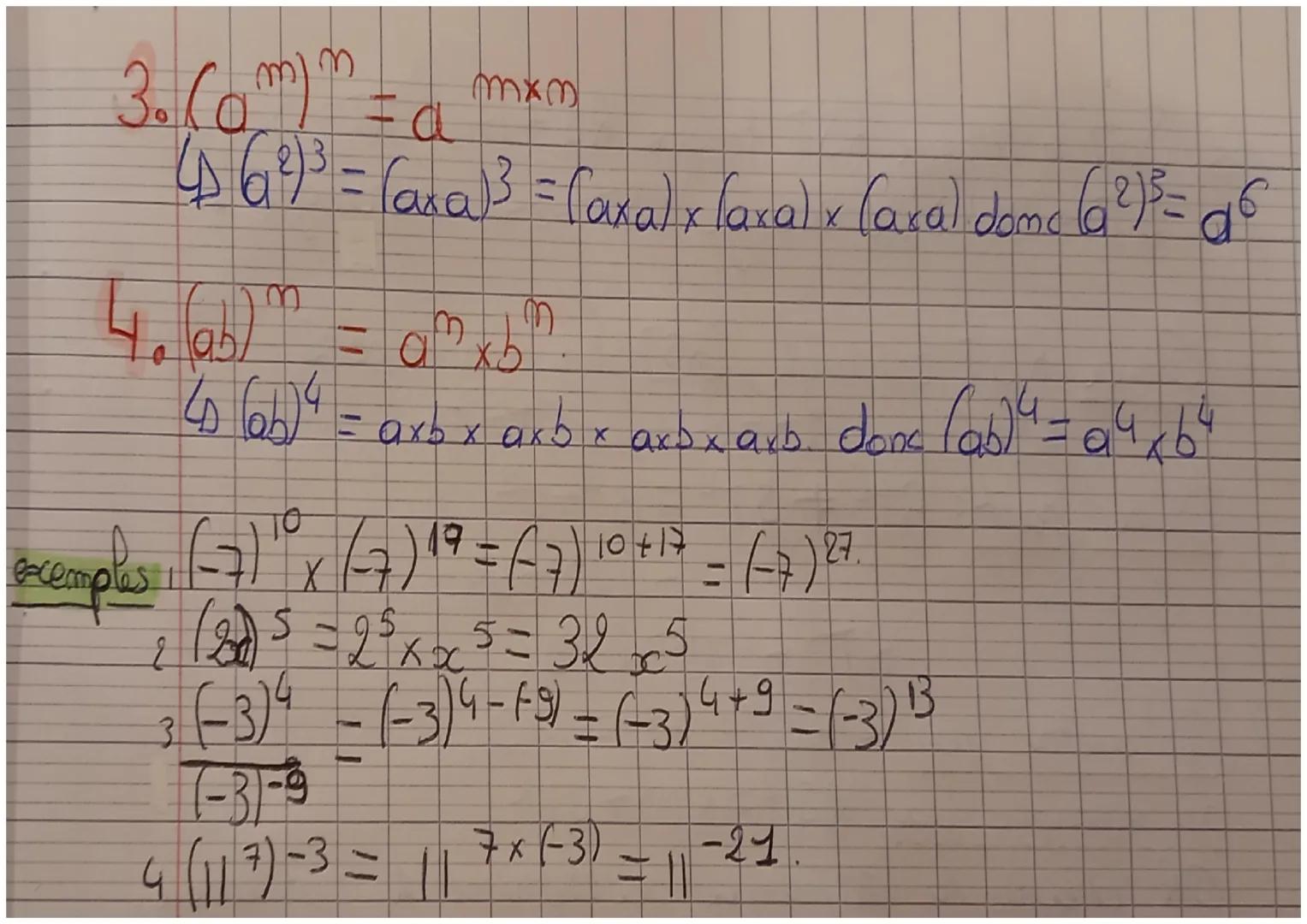 Mathématiques
M
Puissances

$a^m = \underbrace{axaxax...xa}_{n. facteurs} | a^n$ se for "a exposant "

convention $a^1$= a et Porsque a≠0; $