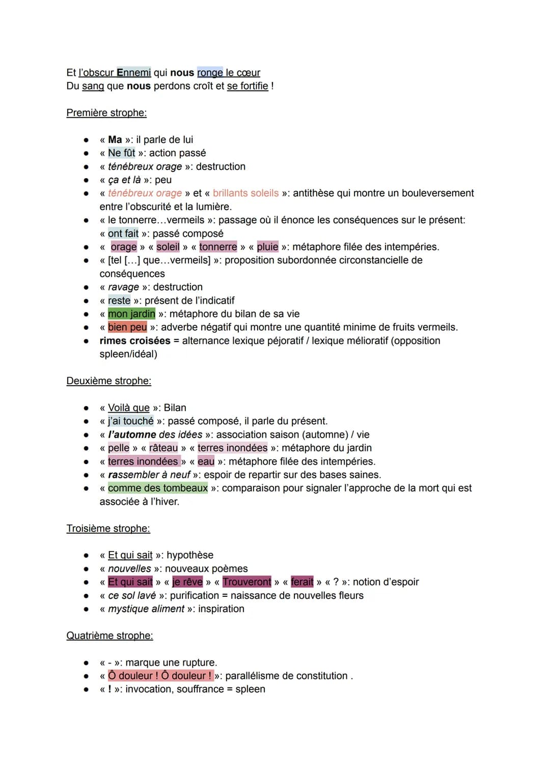 Introduction:
Texte1: Charles Baudelaire, les fleurs du mal, L'Ennemi
Parcours Alchimie poétique: la boue et l'or
Objet d'étude: La poésie d
