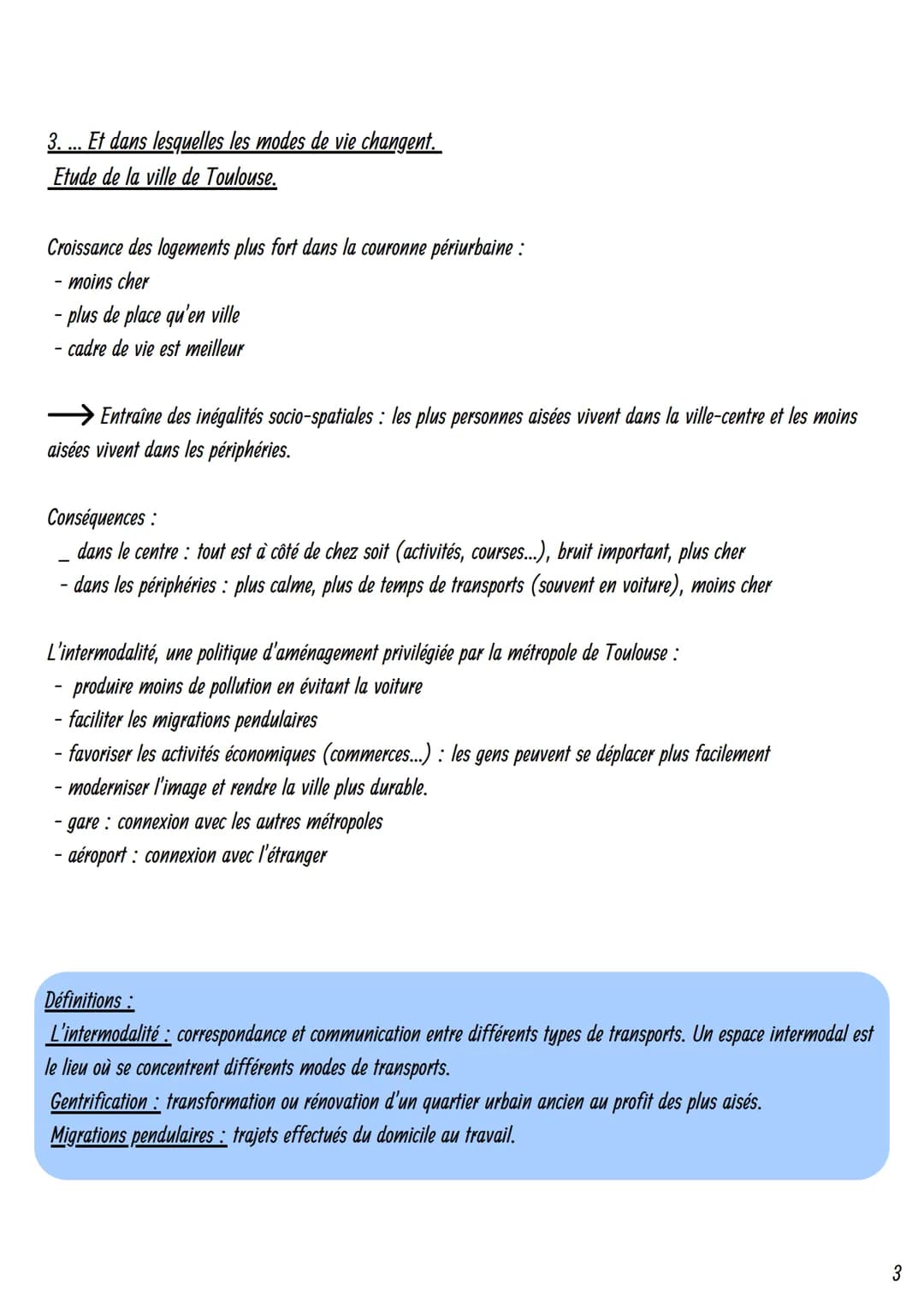 Géographie
Dynamiques territoriales de la France contemporaine
. Les aires urbaines et les espaces de faible densité dans une France
mondial