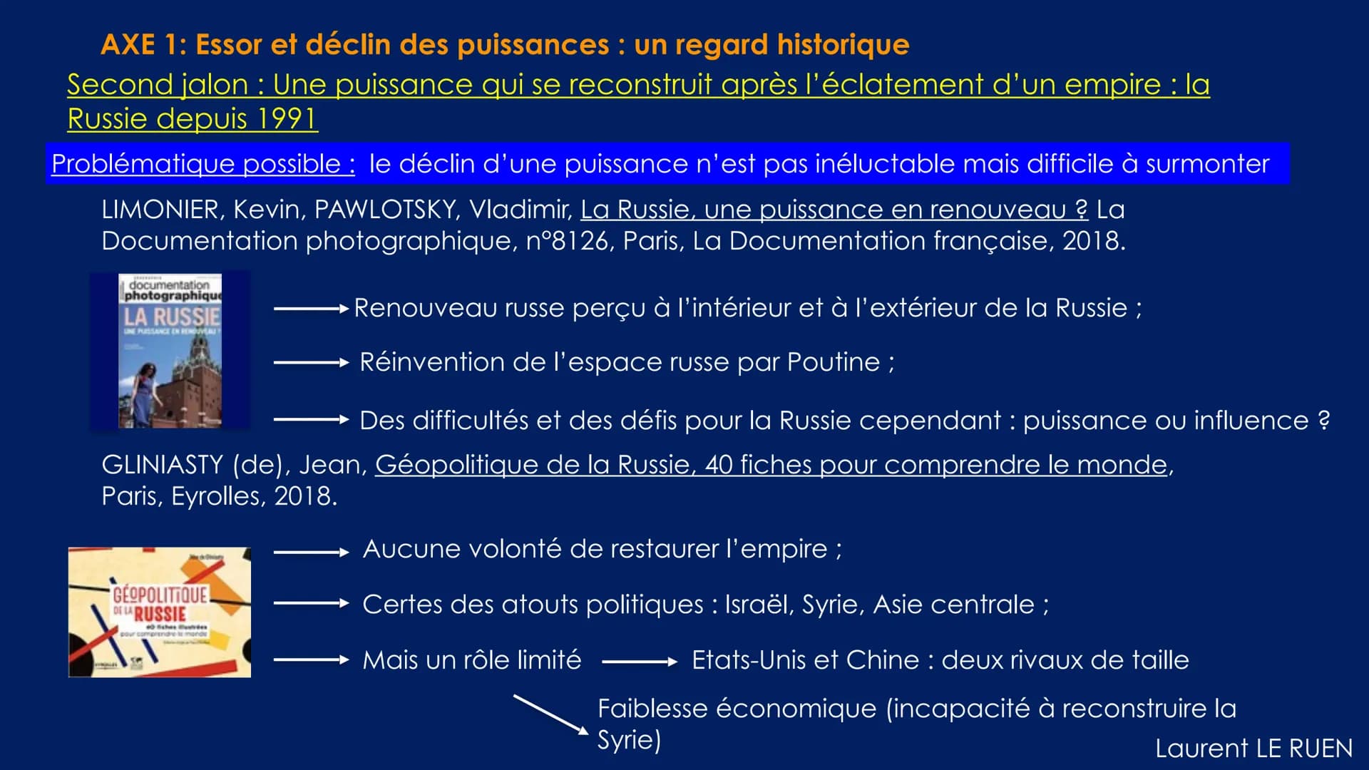 THEME 2: ANALYSER LES DYNAMIQUES DES
PUISSANCES INTERNATIONALES (24-25 HEURES)
Ce thème a pour objectif d'analyser les ressorts et les carac