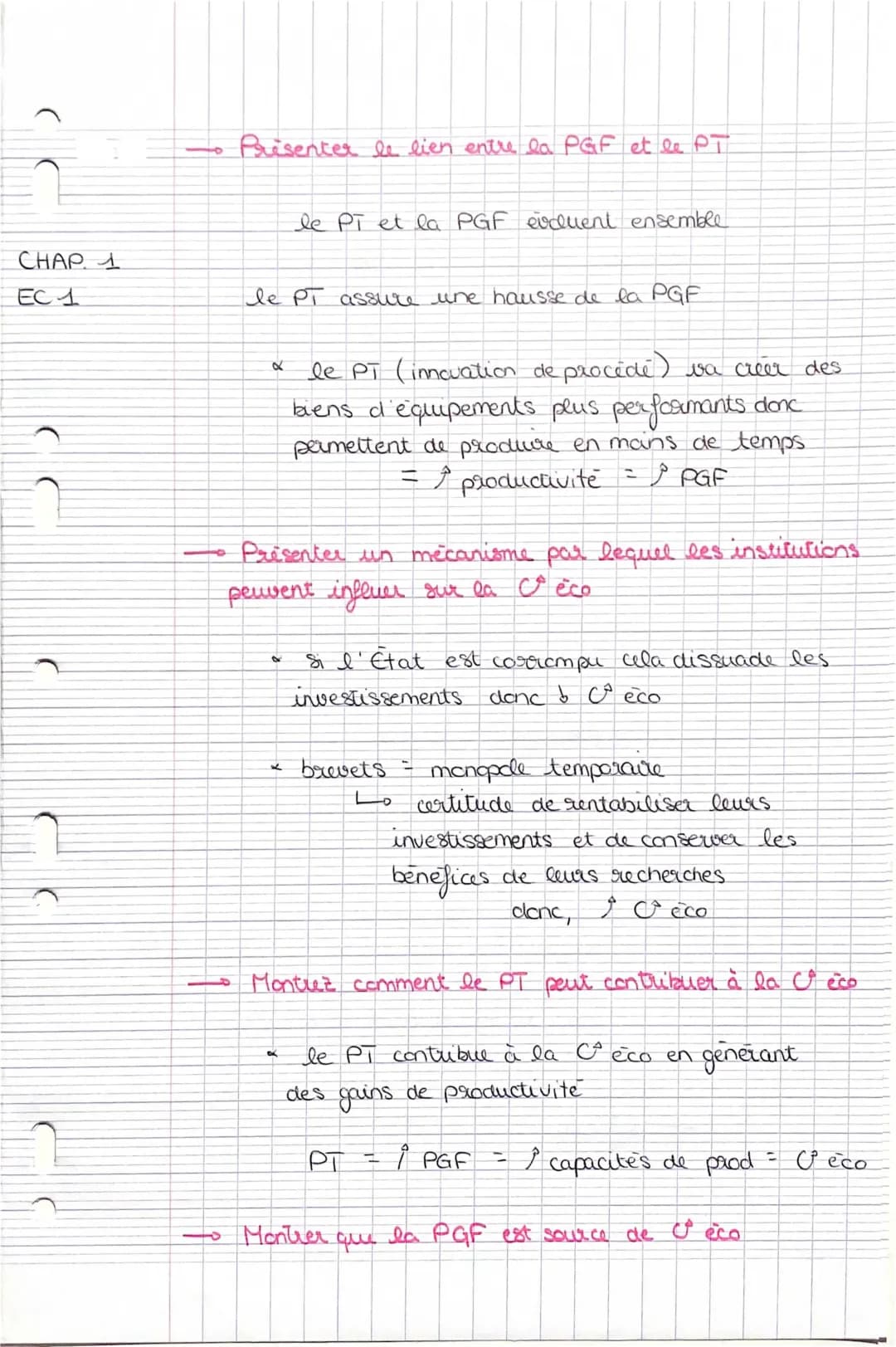 Comprendre le lien entre PGF et progrès technique pour la croissance économique