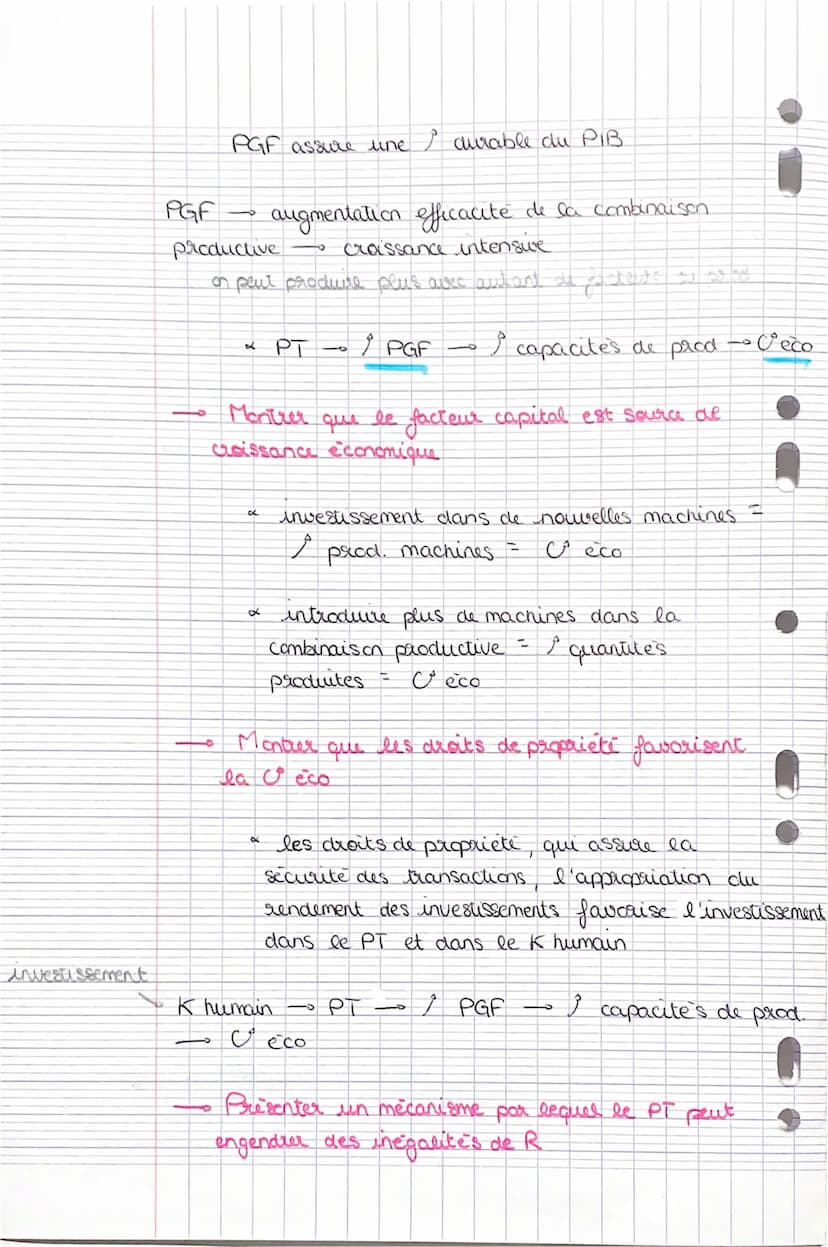 CHAP 1
EC 1
1
Prisenter le lien entre la PGF et le PT
le PT assure une hausse de la PGF
X
le PT et la PGF evaluent ensemble
a
Présenter un m