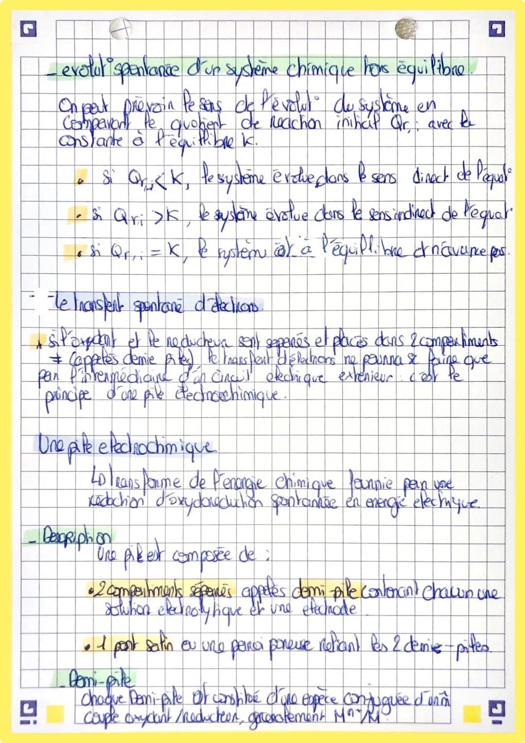 # Chimie
Elution spontanee d'on systeme
Chimique

Modele de Pequilibre dynamique

Quand dans un on systeme la vitesse de disparition de clco