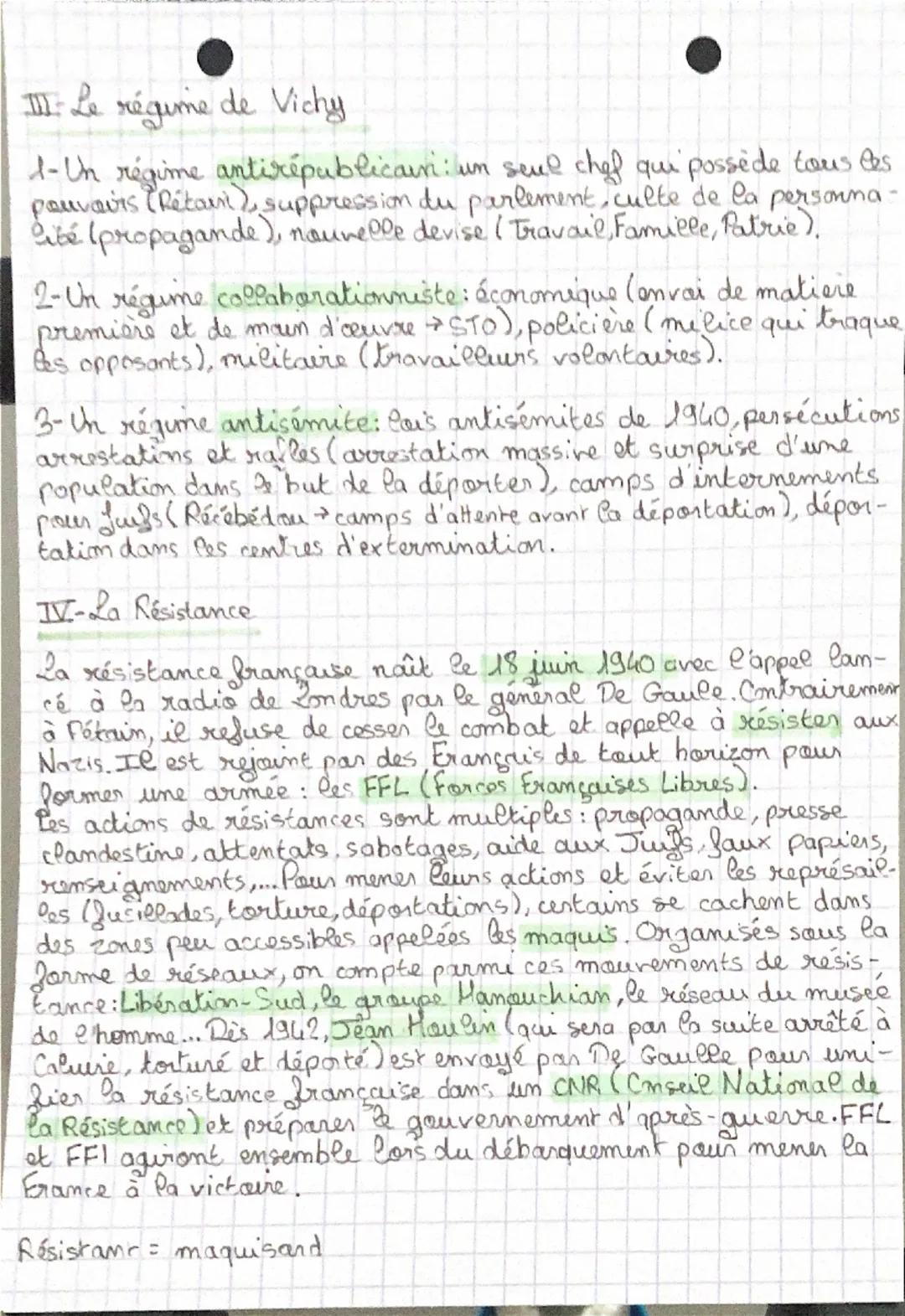 # histoire

LA FRANCE DÉFAITE ET OCCUPÉE

I-Dates

1939
1940
1941
1942
1943
1944

↓
Guerre France occupée par les Aggemands.
éclair

↑
3 sep