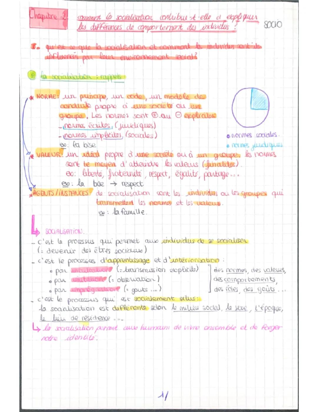 Comprendre la Socialisation - Chapitre Fondamental en SES 1ère