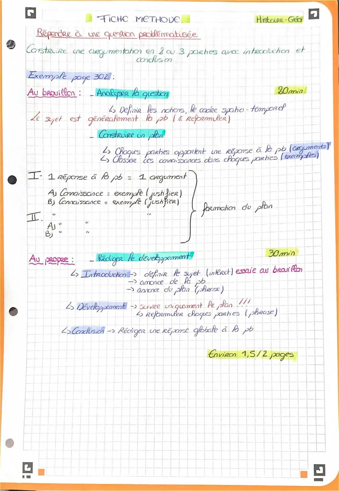 Fiche Méthode Histoire-Géo Collège : Questions Problématisées et Exemples