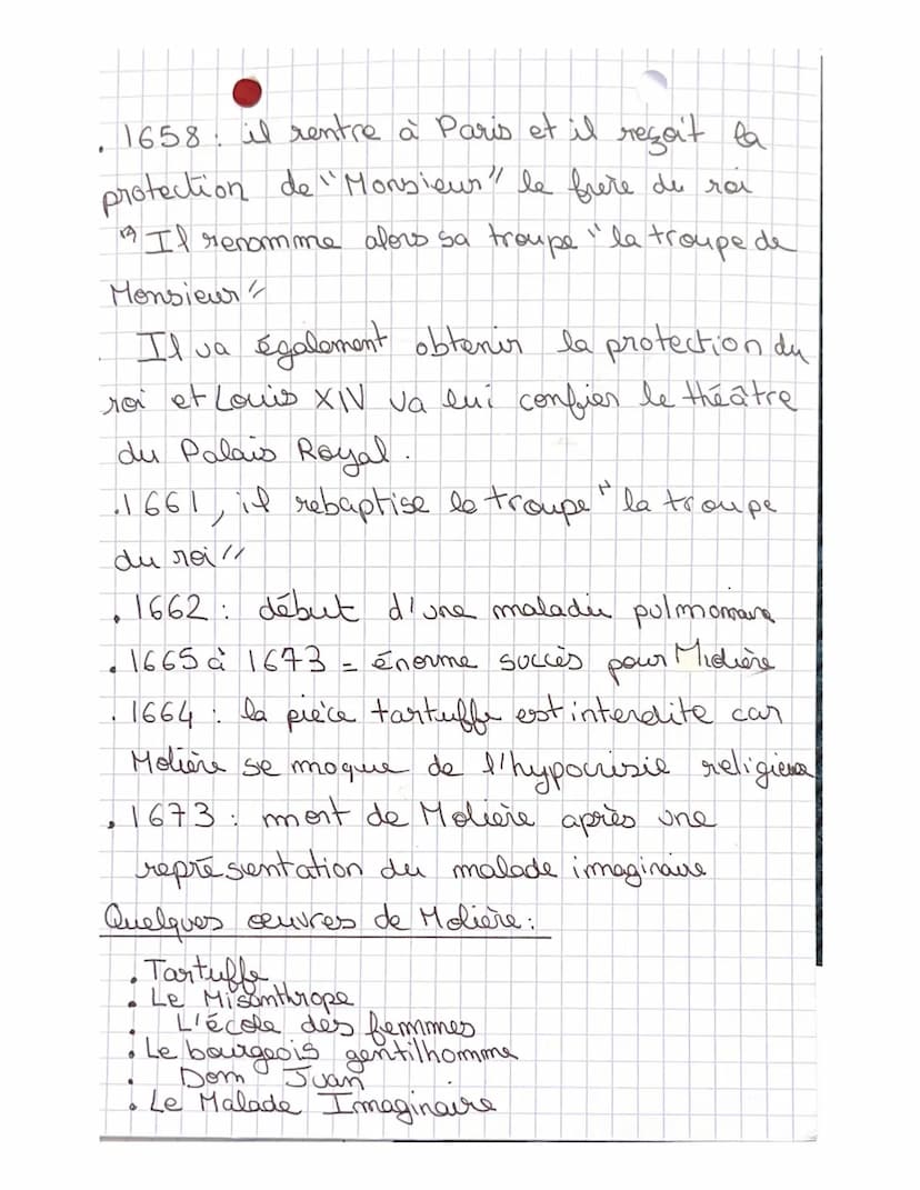 ECRIT
FRANÇAIS
dissertation
BiGGRAPHIT
-55
MOLIERE
• Jean Baptiste Poquelin est né à Paris en
1622.
Il est issu d'une famille bourgeoise
164