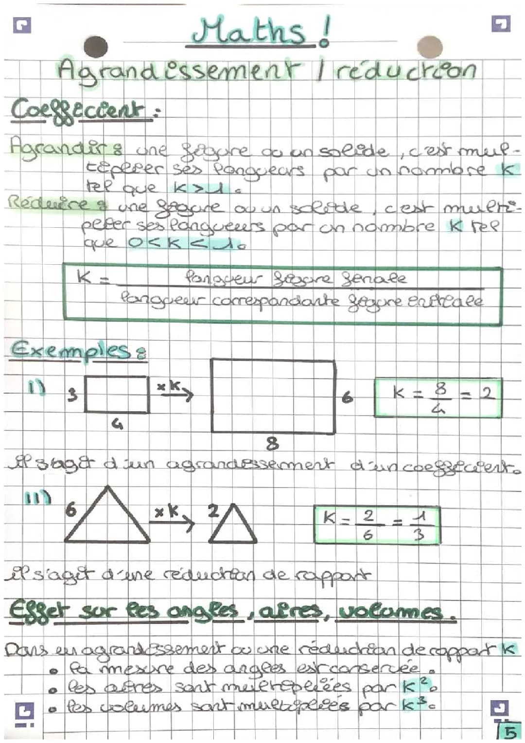 Agrandissement et Réduction en Mathématiques - Exercices et Cours pour le Collège