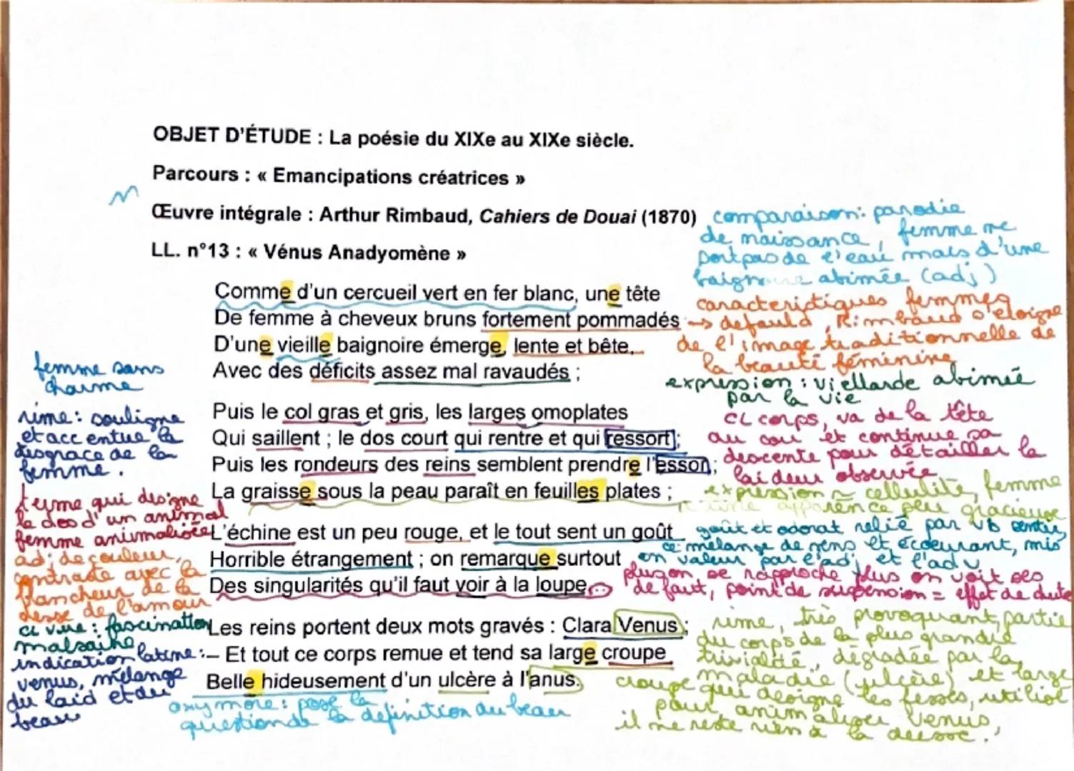 OBJET D'ÉTUDE: La poésie du XIXe au XIXe siècle.

Parcours: << Emancipations créatrices >>>

Œuvre intégrale : Arthur Rimbaud, Cahiers de Do