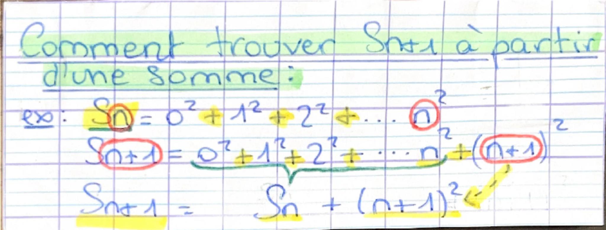 # CHAP 1:
Suite 1: principe de récurrence
U= image entier naturel
n = terme de rang n..
(un) = suite contenant les termes, U21 U3...
→explic
