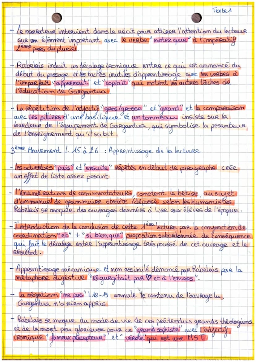 Elnde Lincertne
François Rabelais, Gargantua, chapitre 14 et 15
« Comment Gargantua fut instruit par unsophiste en
Lettres
Texte 1
Introduct