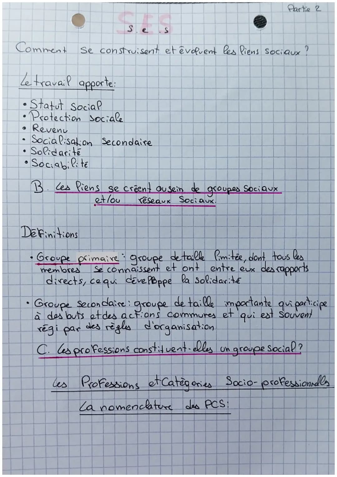 Partie 1
.
Comment se
Definitions
.
ما
لمـ
S.
construisent et évoluent les Piens sociaux?
• Pien Social: ensemble des relations Sociales, éc