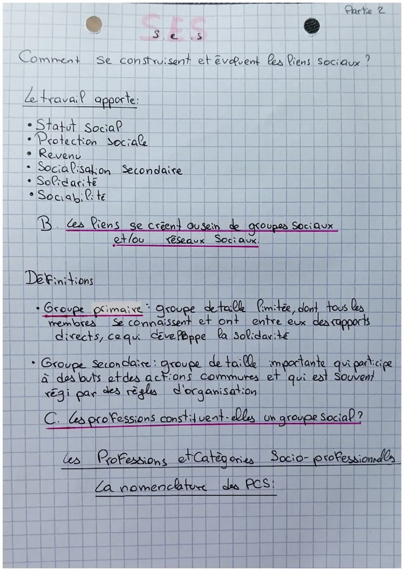 Partie 1
.
Comment se
Definitions
.
ما
لمـ
S.
construisent et évoluent les Piens sociaux?
• Pien Social: ensemble des relations Sociales, éc