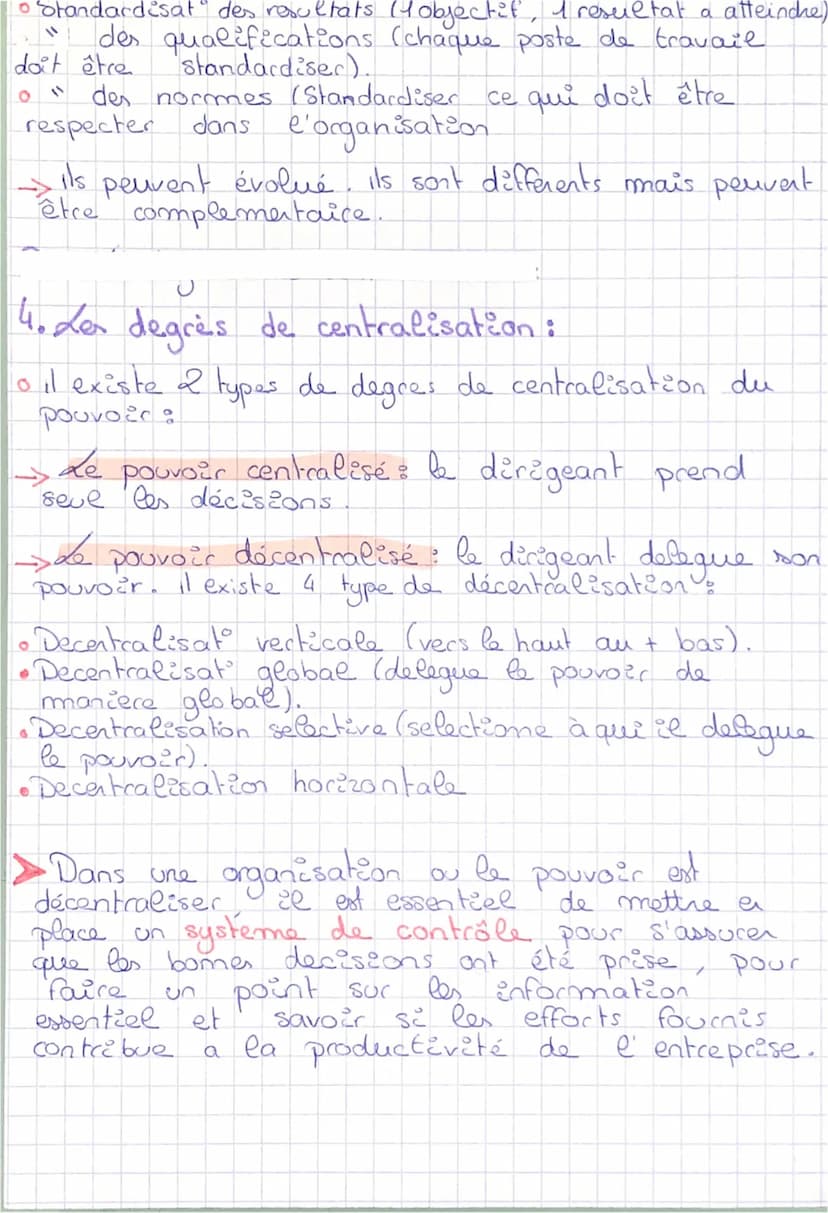 MSGN
Comment
coordonner et organiser
le travail ?
a
to La division du travail :
Chap 8
Elle permet de répartir les tâches et de definir
les 