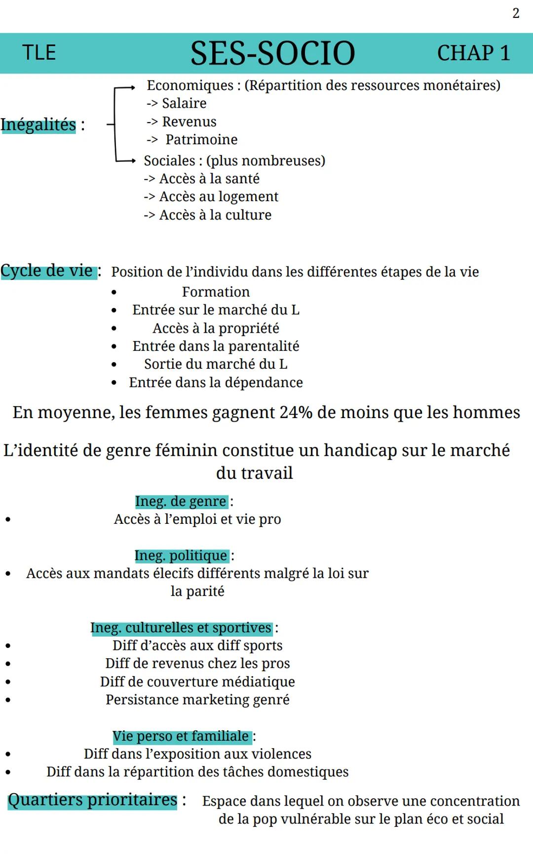 SES-SOCIO
Comment est structurée la société française ?
Syndicat Organisation de défense des intérêts des travailleurs
Objectif : Meilleure 