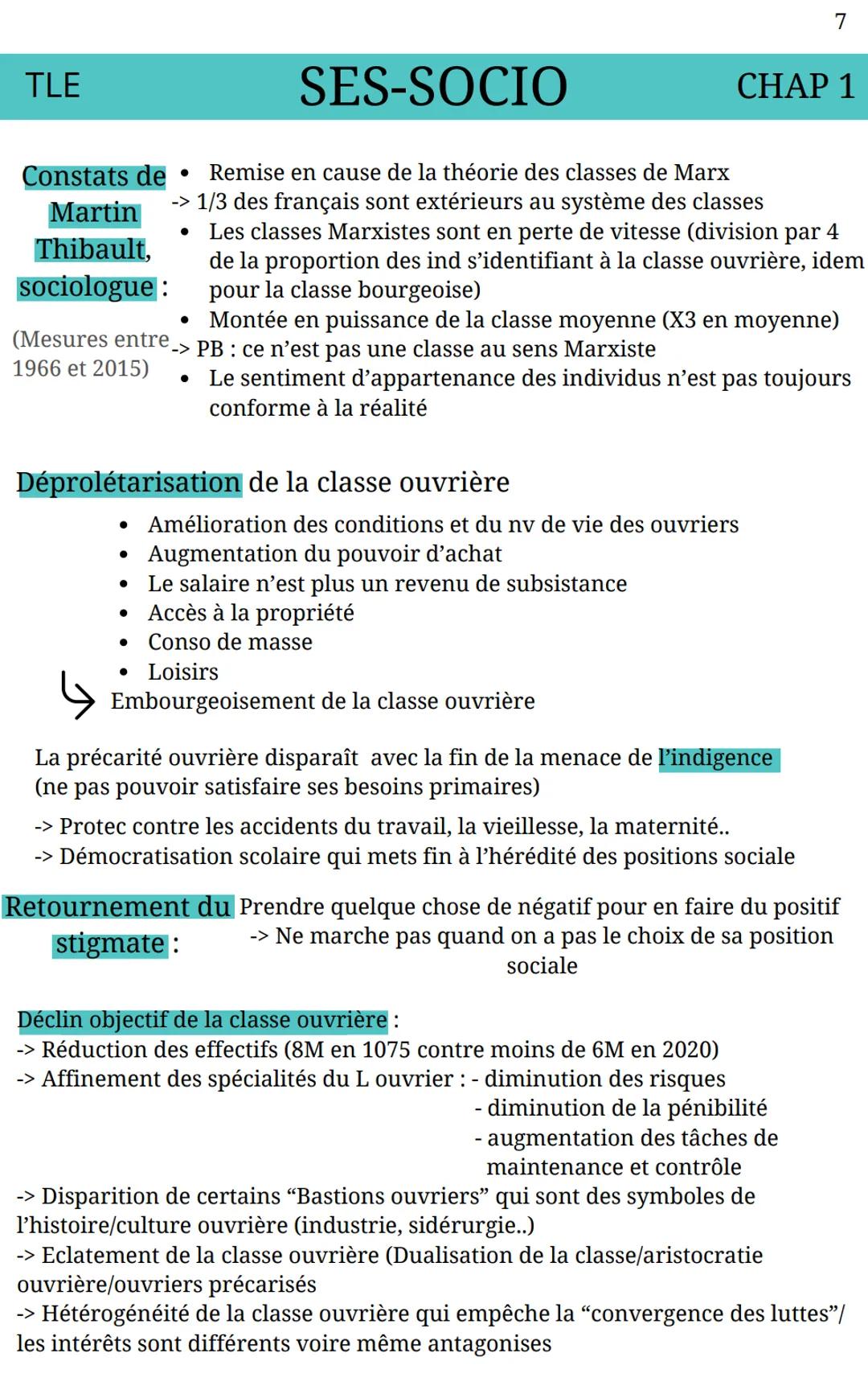 SES-SOCIO
Comment est structurée la société française ?
Syndicat Organisation de défense des intérêts des travailleurs
Objectif : Meilleure 