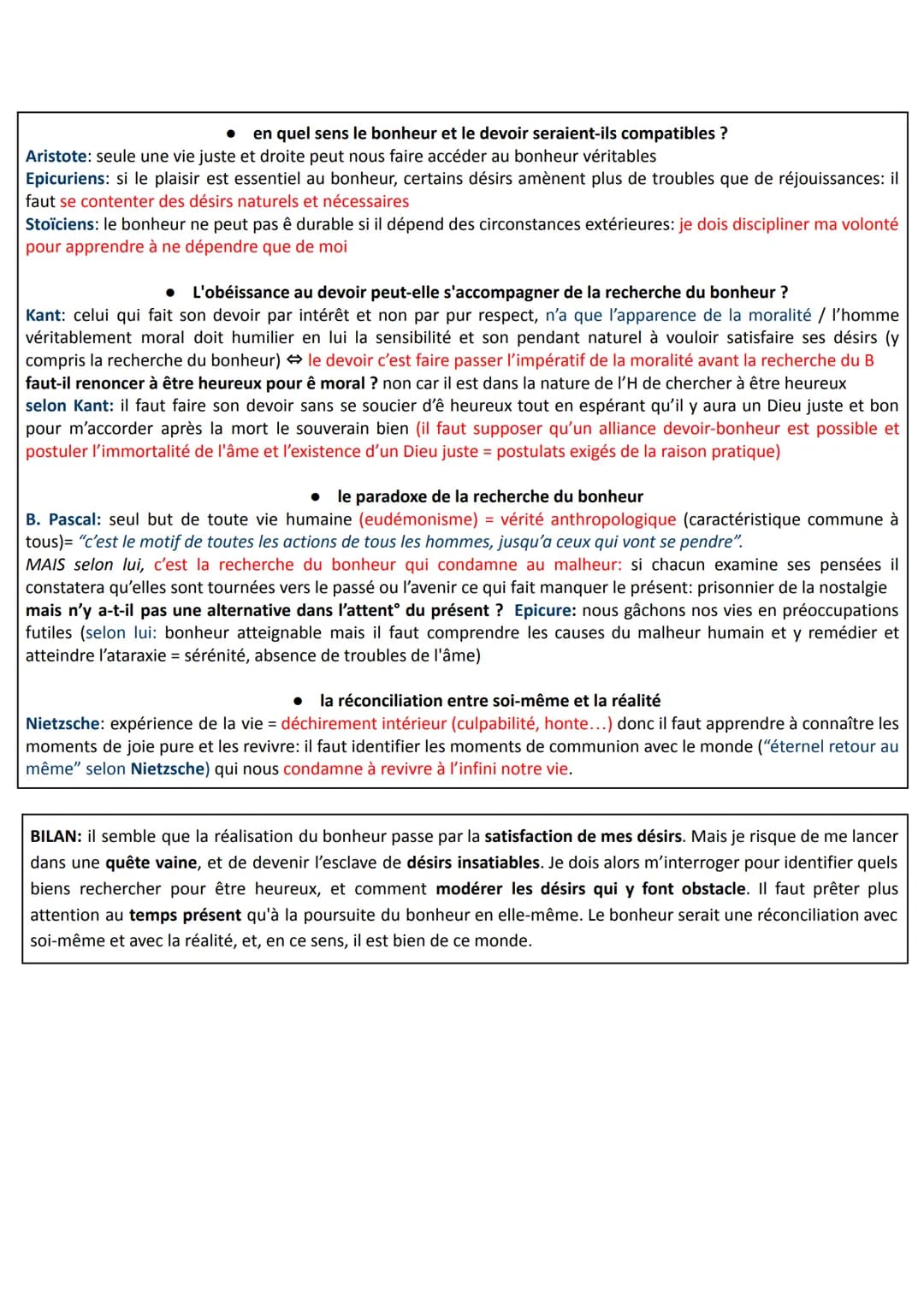 THÈME 2: LE BONHEUR
ethymologiquT: évoque d'abord le hasard "heur" et la fortune: "bonne fortune", synonyme de chance / relève de
croyances 
