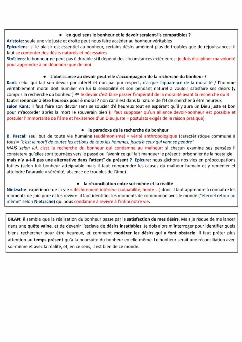 THÈME 2: LE BONHEUR
ethymologiquT: évoque d'abord le hasard "heur" et la fortune: "bonne fortune", synonyme de chance / relève de
croyances 