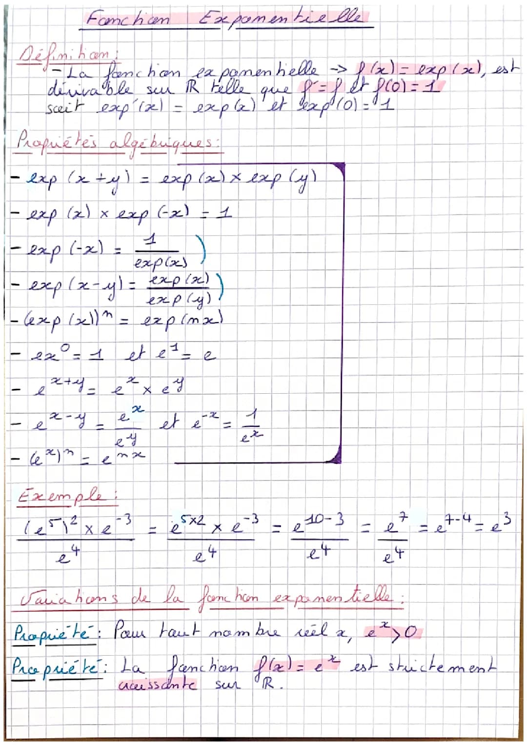 Tout savoir sur les fonctions exponentielles : propriétés, variations et exemples