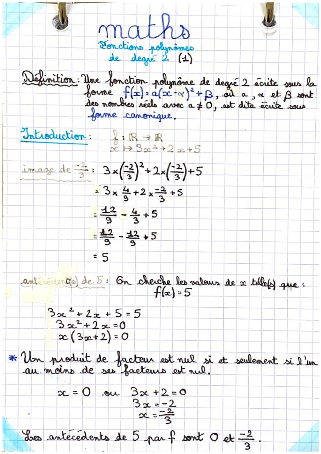 Definition: Une fonction polynôme de degré 2 écrite sous la
forme f(x) = a (x²-x)² + ß, où a, α et ß sont.
des nombres réels avec a ‡0, est 