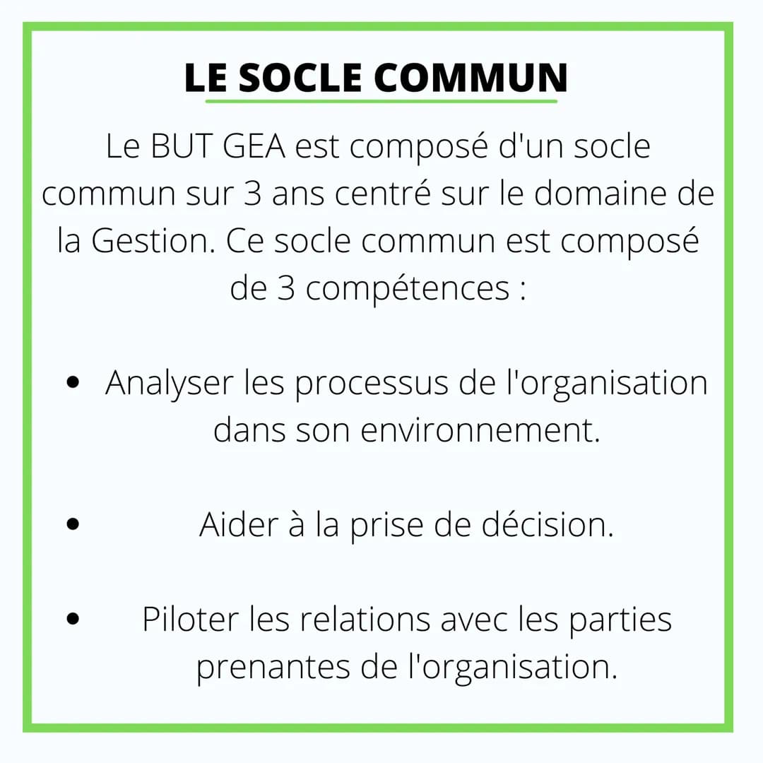 ORIENTATION
BUT GEA C'EST QUOI LE BUT GEA ?
Le BUT (bachelor universitaire de
technologie) gestion des entreprises et
administrations se pré