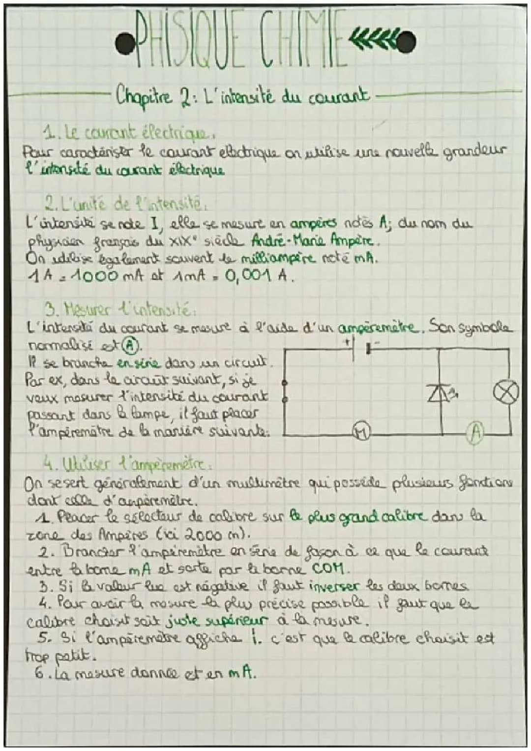 Comment mesurer l'intensité du courant électrique et utiliser un multimètre - Exercices et Formules