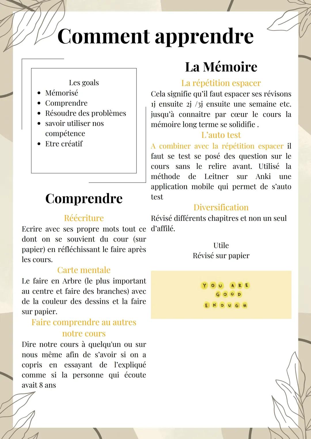 Comment réviser tout les niveaux