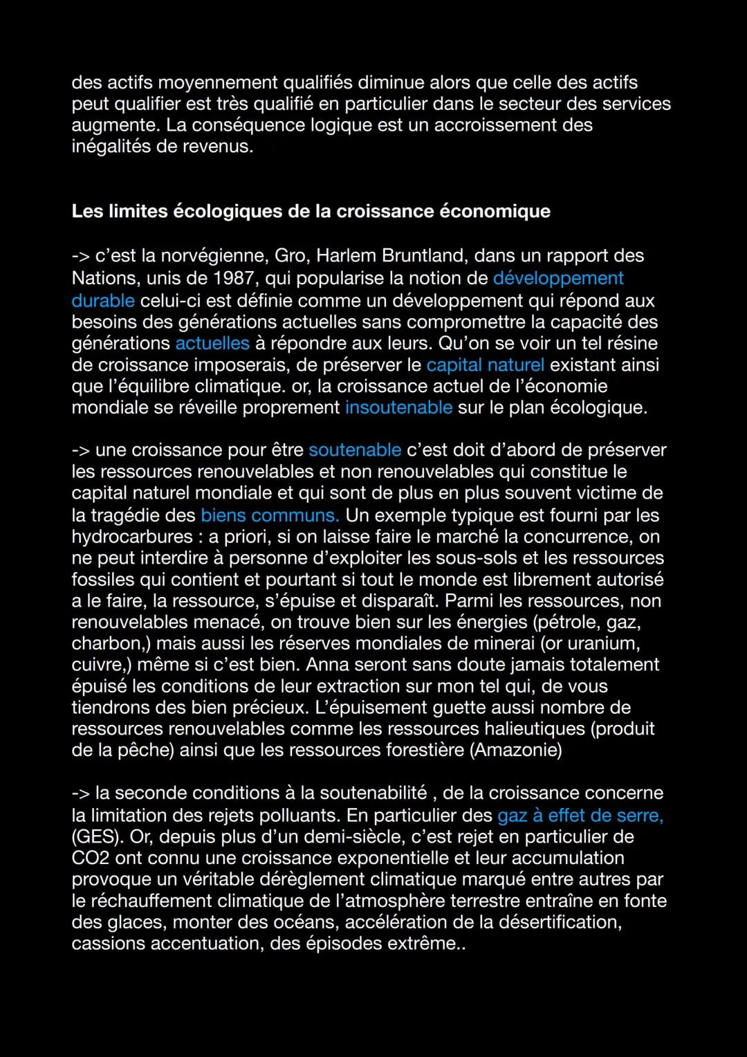 Chapitre 2 : Quels sont les sources et les défis de
la croissance économique ?
Introduction :
L'éco mondial semble pas avoir de limites. On 