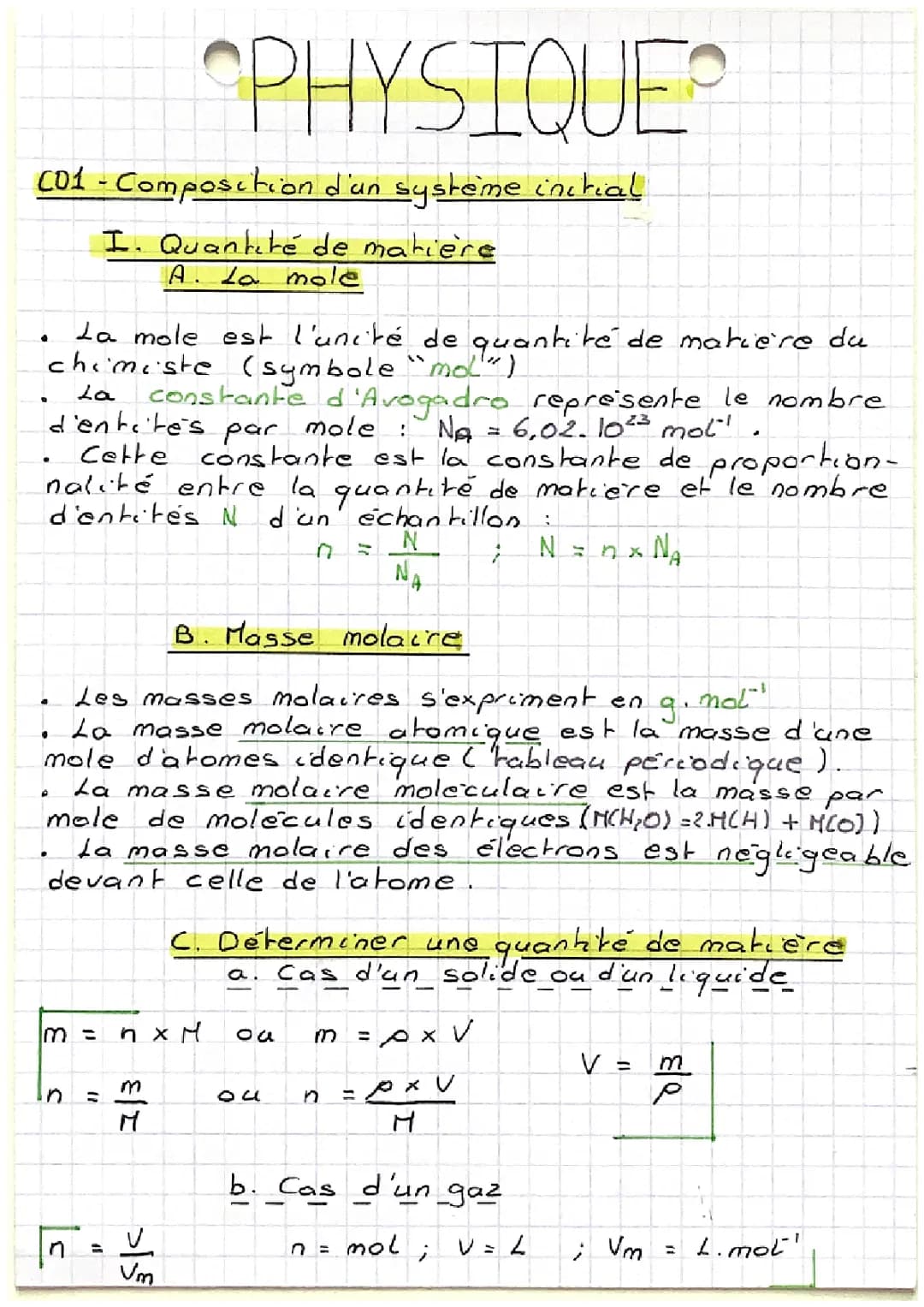 Chapitre 1 ; Composition d’un système initial 