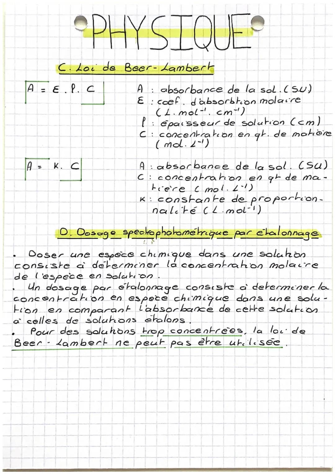 PHYSIQUE
C01 - Composition d'un système initial
I. Quantité de matière
A. La mole
La mole est l'unité de quantité de matière du
chimiste (sy