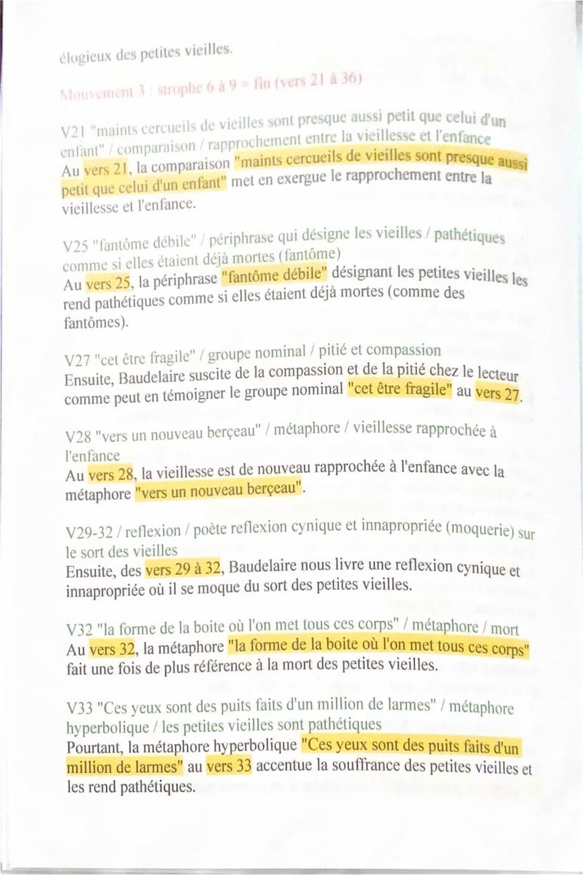 V8 "jupons troués et de froids tissus" / groupe nominal / catégorie sociale
Au vers 8, le groupe nominal "des jupons troués et de froids tis