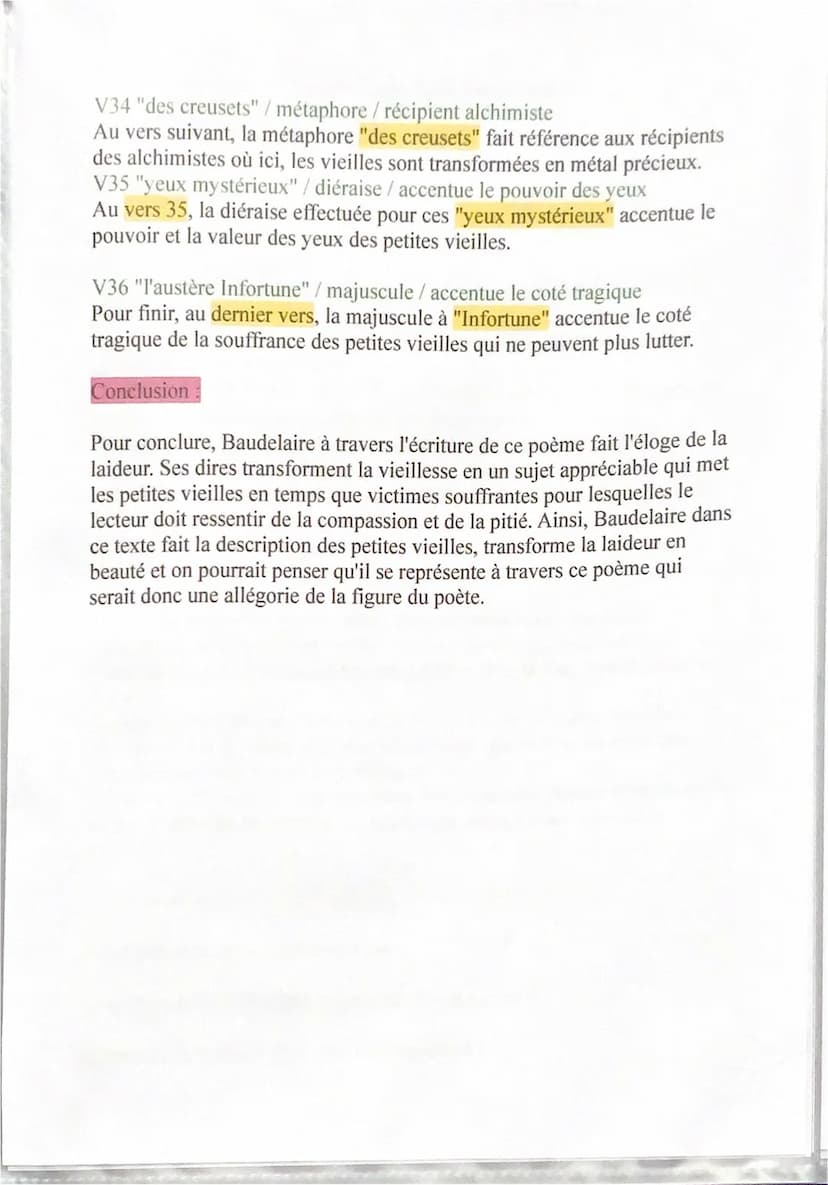 V8 "jupons troués et de froids tissus" / groupe nominal / catégorie sociale
Au vers 8, le groupe nominal "des jupons troués et de froids tis