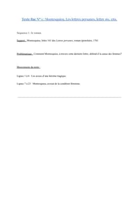 Know Analyse linéaire, Montesquieu Lettre 161 thumbnail