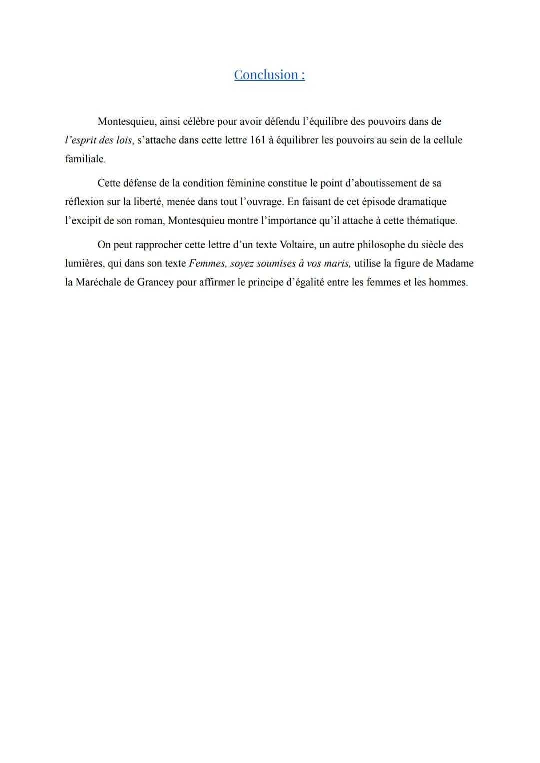 Texte Bac Nº 1: Montesquieu, Les lettres persanes, lettre 161, 1761.
Séquence 1: le roman.
Support: Montesquieu, lettre 161 des Lettres pers