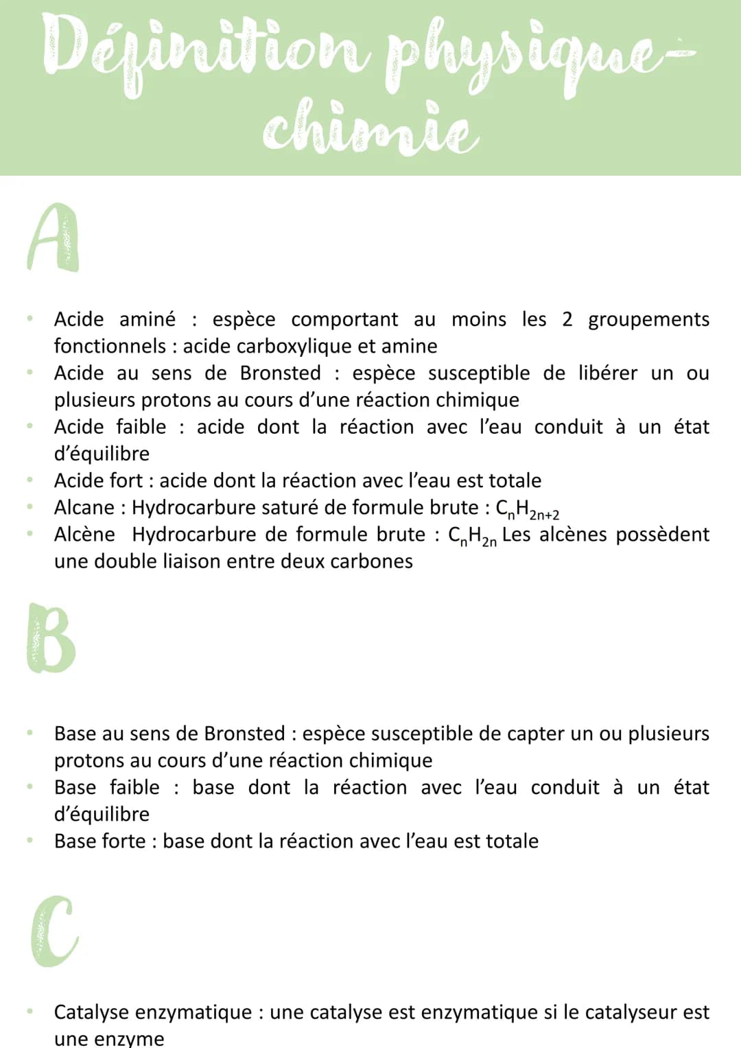 Définition physique-
A
Acide aminé: espèce comportant au moins les 2 groupements
fonctionnels : acide carboxylique et amine
Acide au sens de