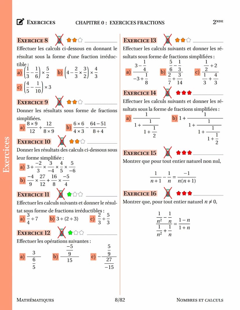 COURS
I. DÉFINITION
II.
DÉFINITION ▶ FRACTION
Soit deux nombres a et b, où b est différent de 0 A
Le quotient de a par b est le nombre qui, 