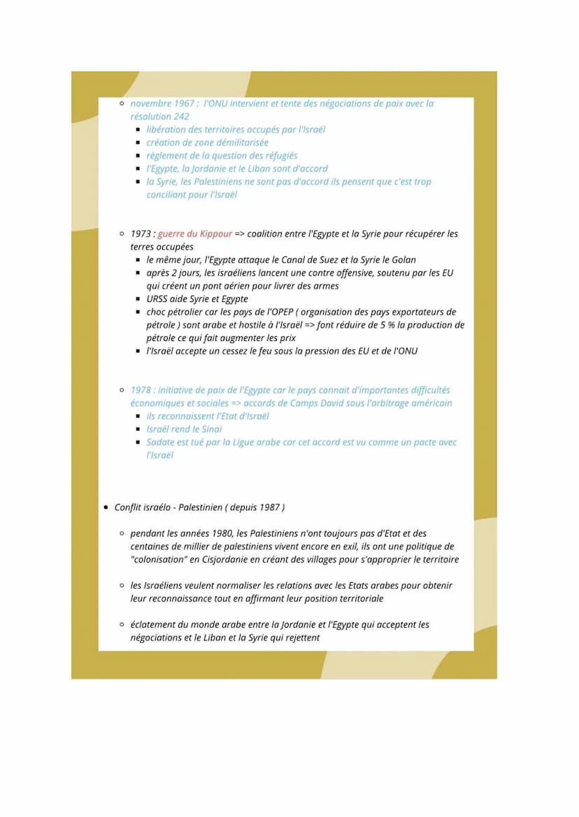 Le Moyen Orient:
Conflits régionaux et
tentative de paix Le moyen Orient : conflits régionaux el tentative
et
de paix
• Moyen Orient = régio