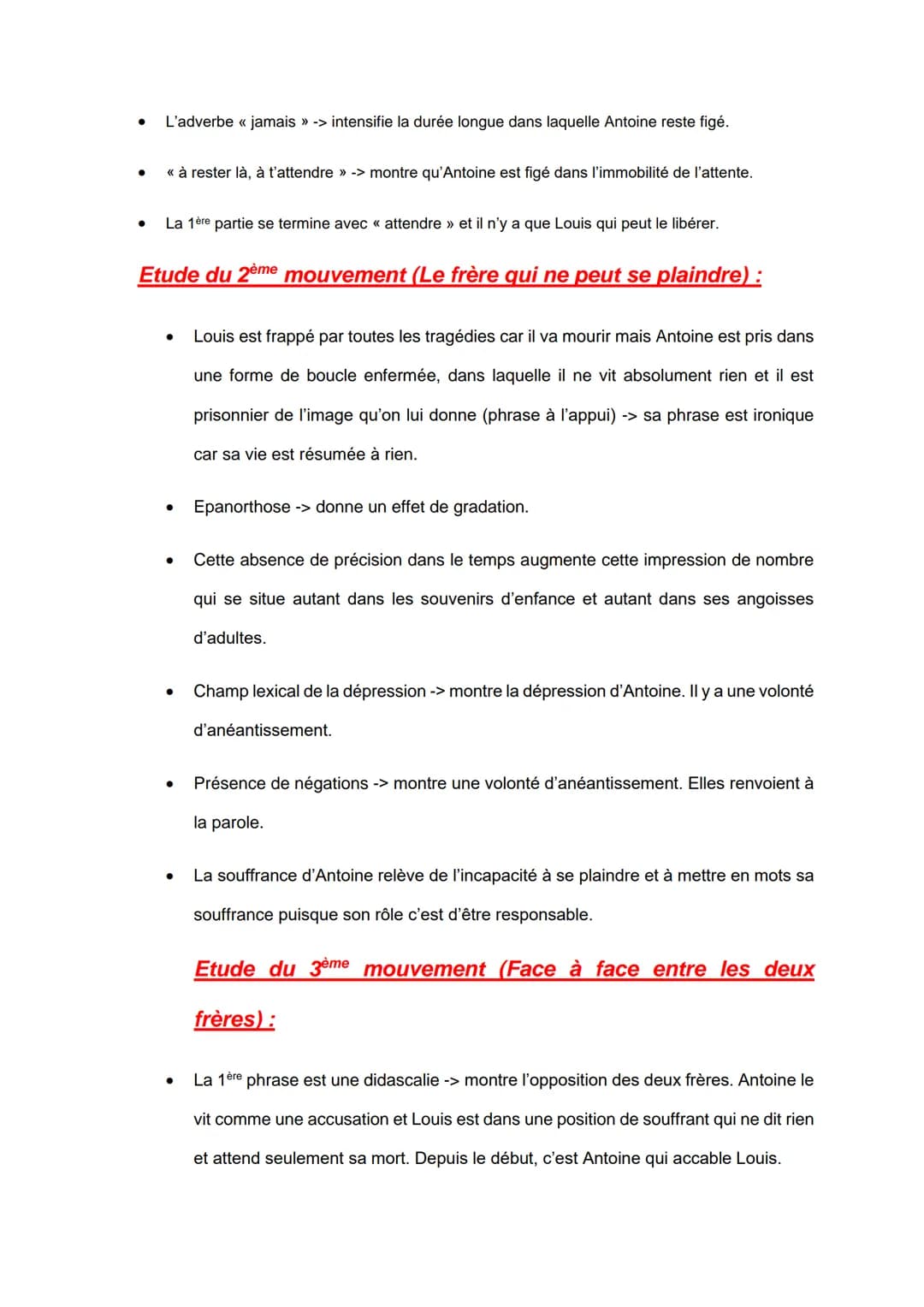 Bac français : «<< Juste la fin du monde » SCENE 3 ACTE 2 (Tirade d'Antoine)
1ère partie : La responsabilité d'Antoine
2ème partie : Le frèr
