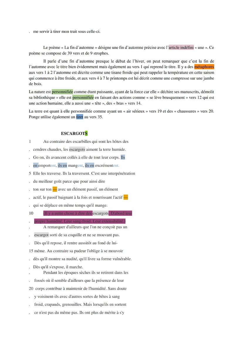 Fiche de lecture, Francis Ponge édition folioplus classiques Noa Quaillet 1ère1 Français
Le livre Le parti pris des choses a été écrit par F