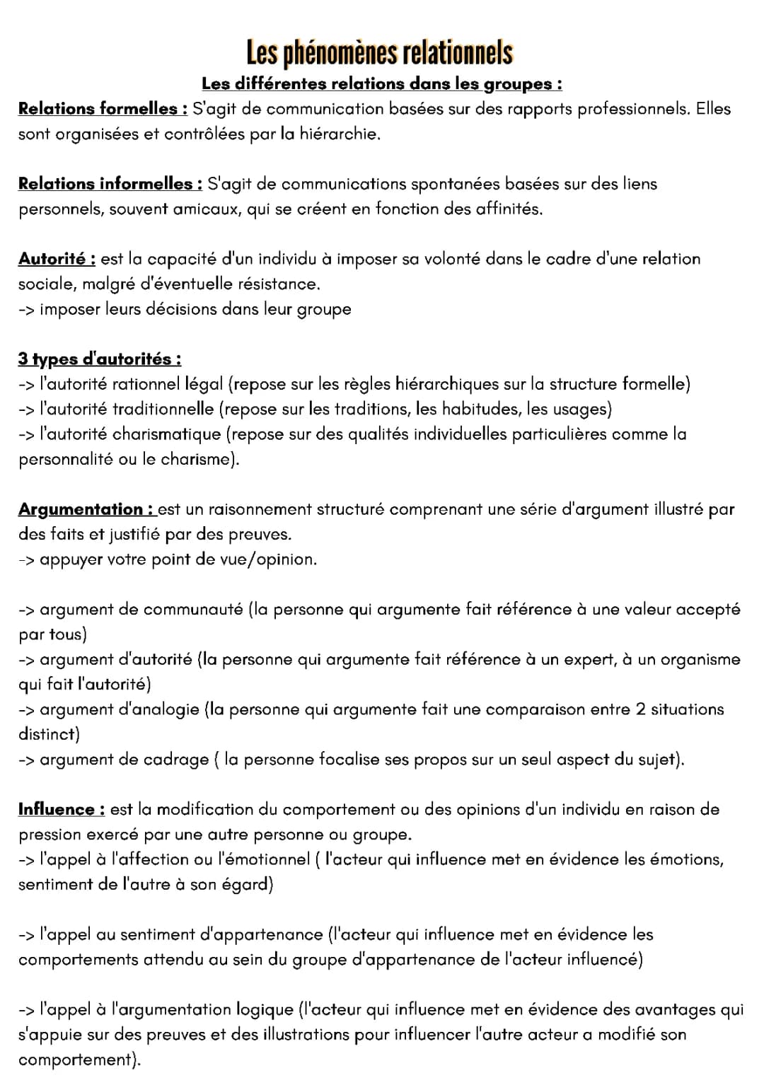 Relations formelles et informelles, Autorité et Leadership - Guide Simple