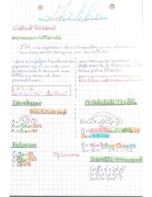 Know Mathématique Calcul littéral 3 eme  thumbnail
